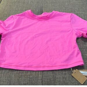 Skims Taffy Pink Swim T-Shirt Size Small NWT